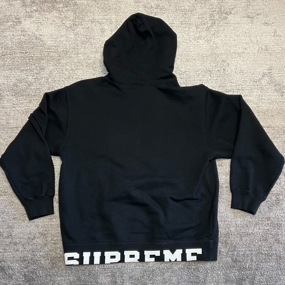 Supreme Cropped Logos Hooded Sweatshirt - Size Large - Picture 4 of 5